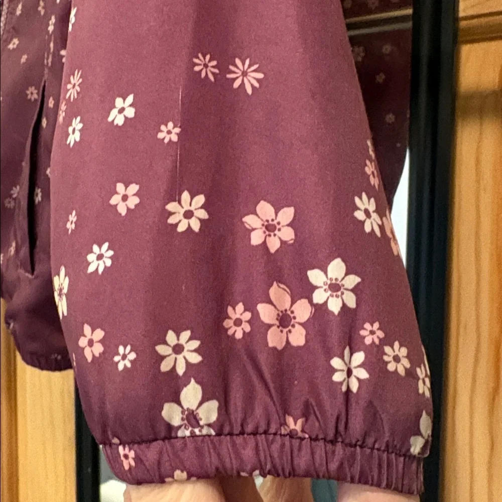 OshKosh B'gosh Plum Floral Hooded Jacket Sz 3T